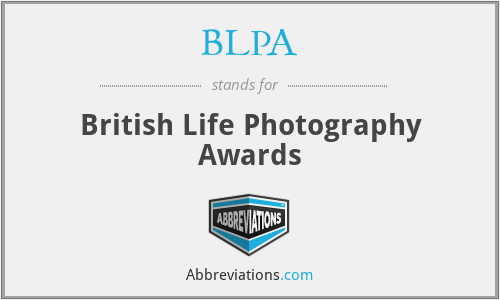What is the abbreviation for british life photography awards?